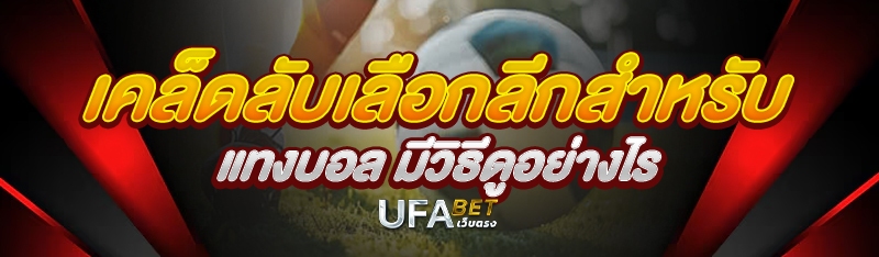 เคล็ดลับเลือกลีกสำหรับแทงบอล มีวิธีดูอย่างไร